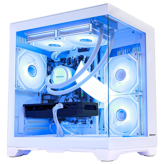 Hoengager Gaming PC -AMD Ryzen 7 5700X 3.4GHz ,NVIDIA RTX 3050 6G,16GB DDR4 RAM ,1TB M.2 and 1TB SATA SSD, Liquid Cooler,WIFI, RGB Fans ,Windows 11